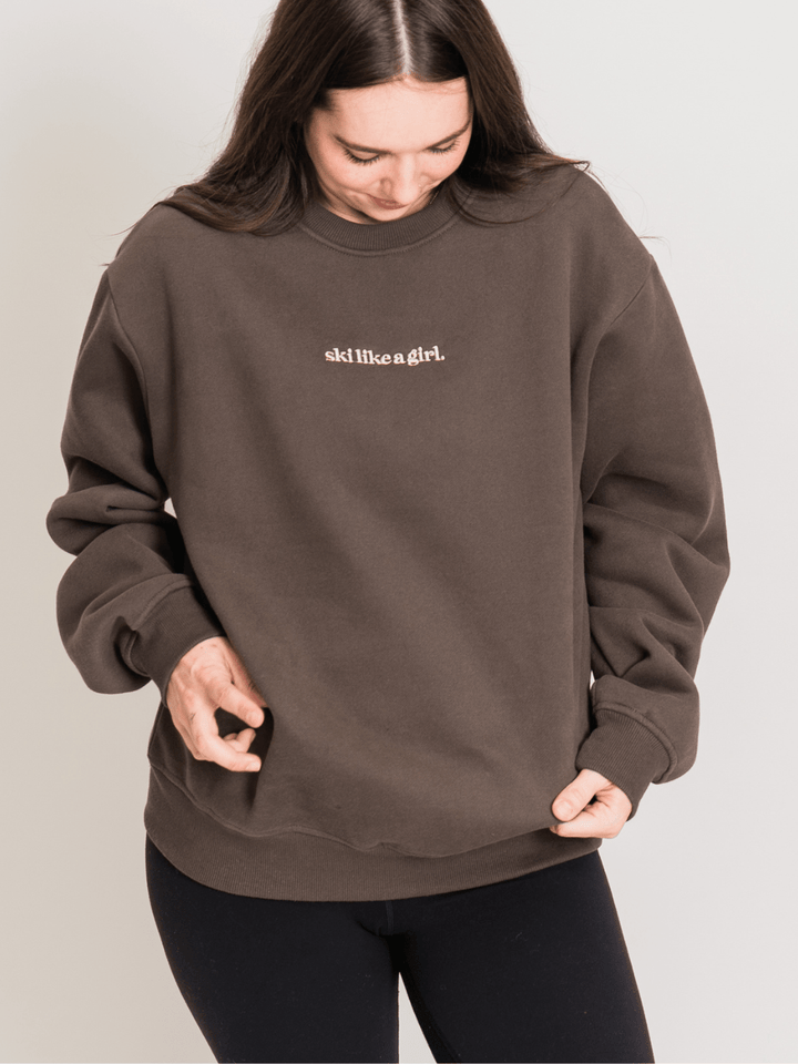 Ski Like A Girl Woods Crew Sweatshirt - Heyday