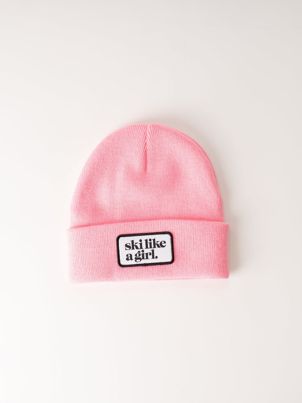 Ski Like a Girl Youth Barbie Merrowed Raised Patch Beanie - Heyday