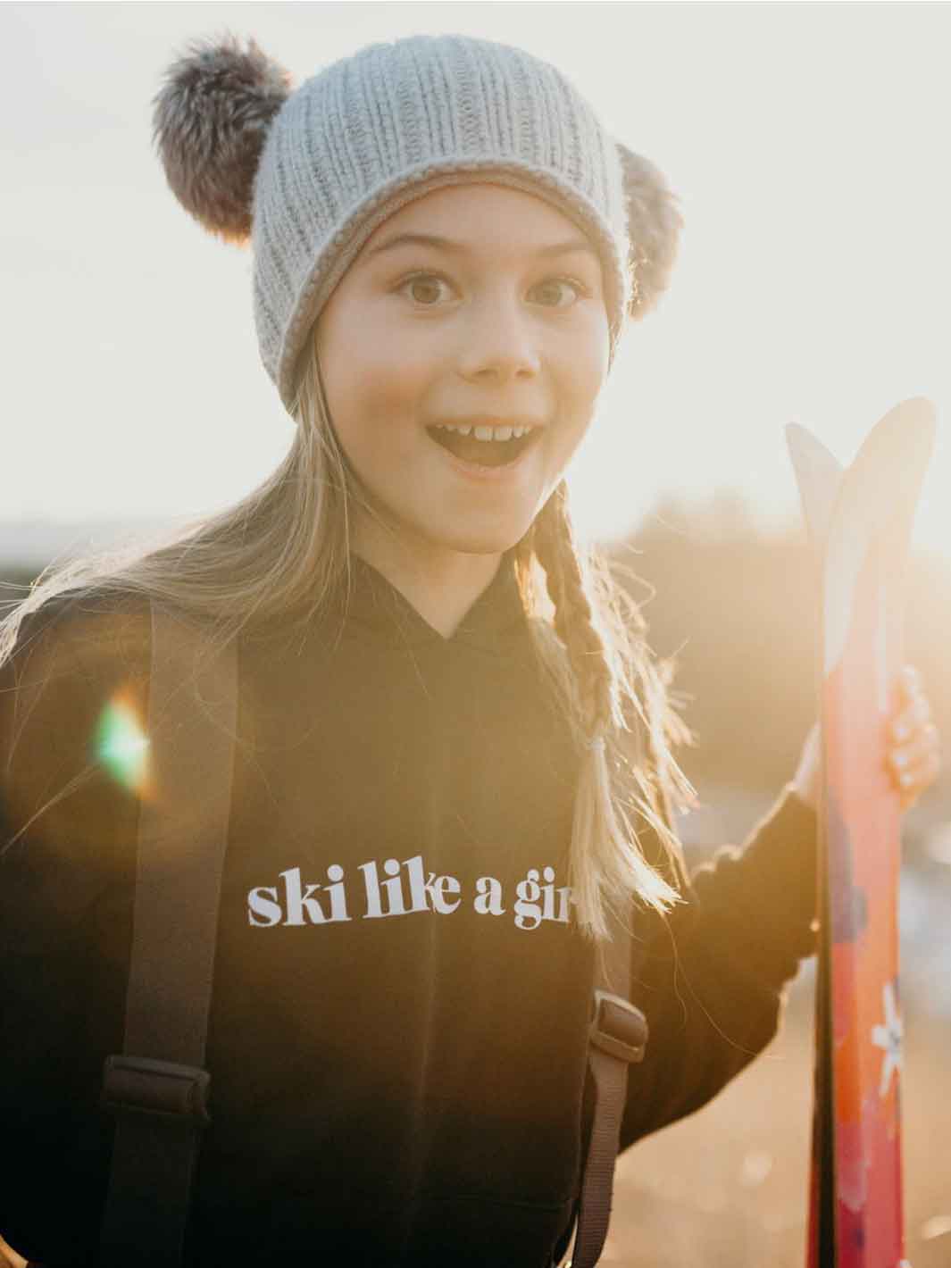 Ski Like a Girl Youth Hoodie