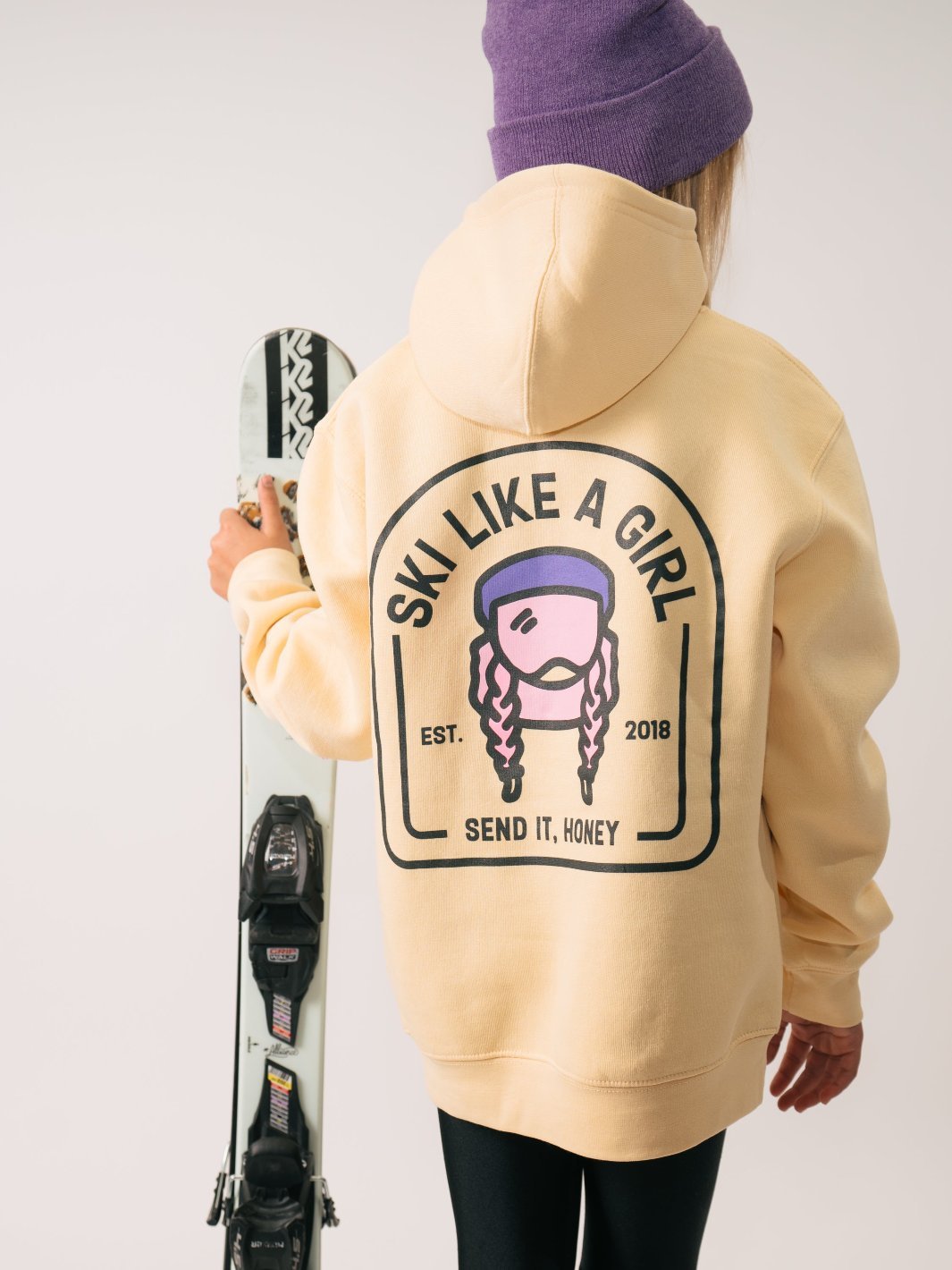 Ski Like A Girl Youth Pina Colada Send It Hoodie - Heyday