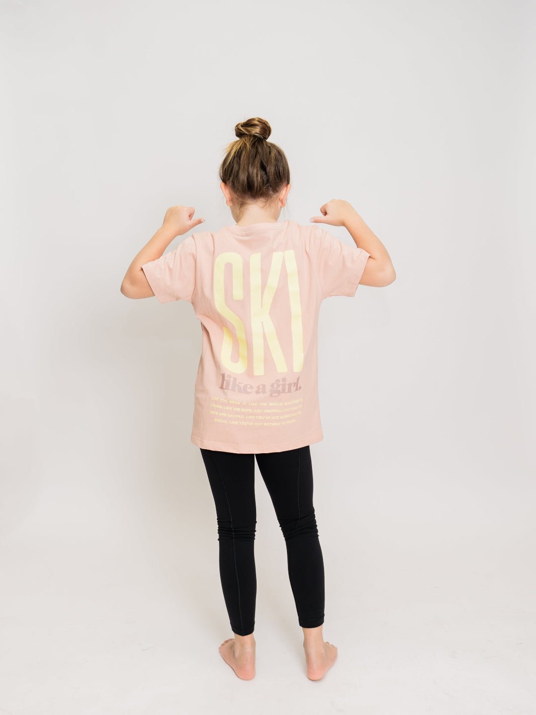 Ski Like A Girl Youth Pink Manifesto Short Sleeve Tee - Heyday