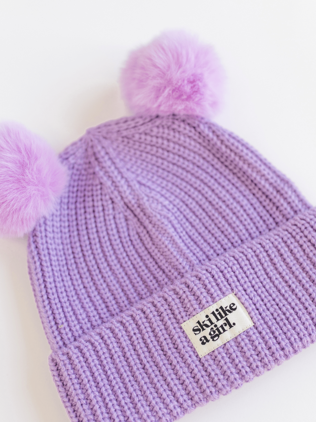 Ski Like A Girl Youth Powder Cub Lilac Beanie - Heyday
