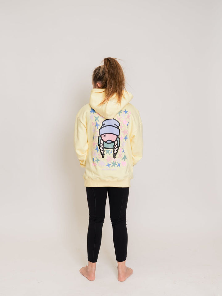 Ski Like A Girl Youth Yellow Star Hoodie - Heyday