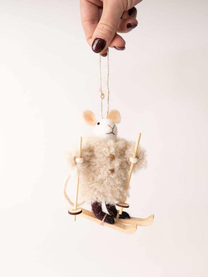 Skiing Mouse Ornament - Heyday