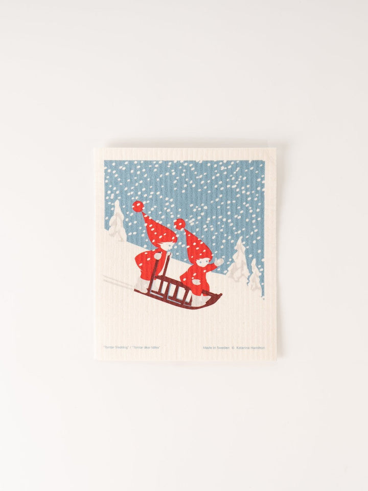 Sledding Swedish Dishcloth - Heyday