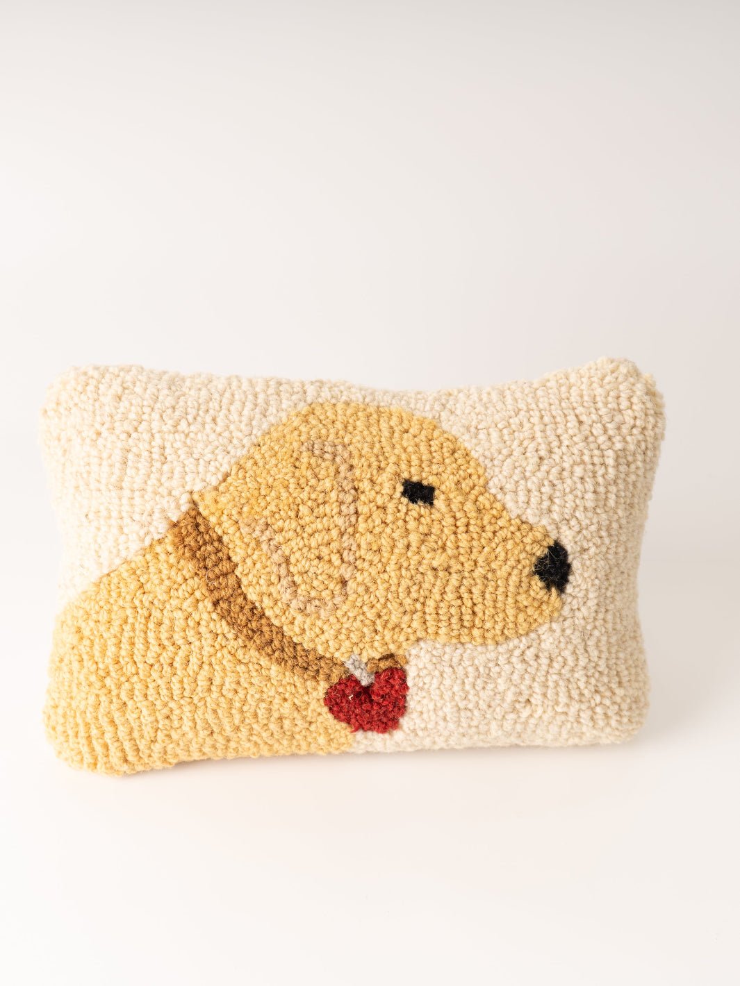 Small Buttercup Labrador Wool Hook Pillow - Heyday