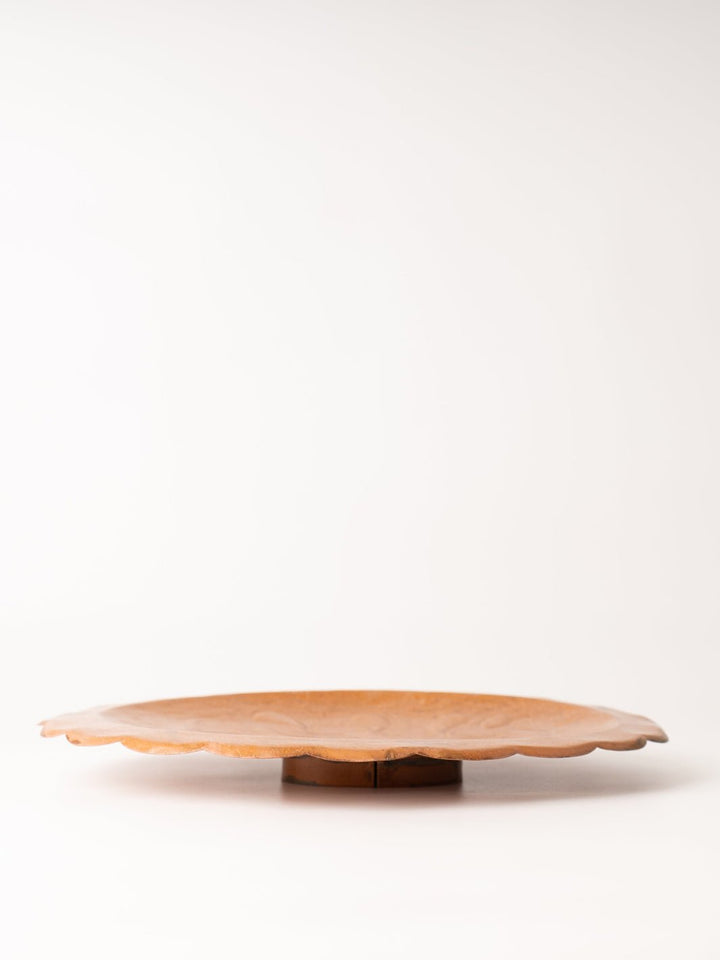 Small Embossed Metal Scalloped Tray - Heyday