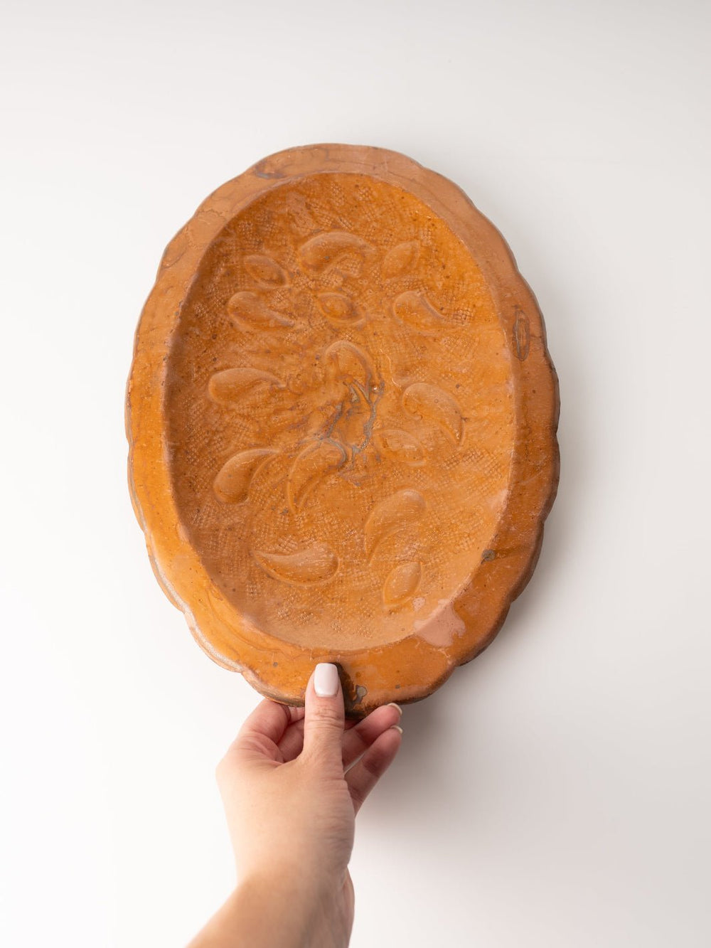 Small Embossed Metal Scalloped Tray - Heyday