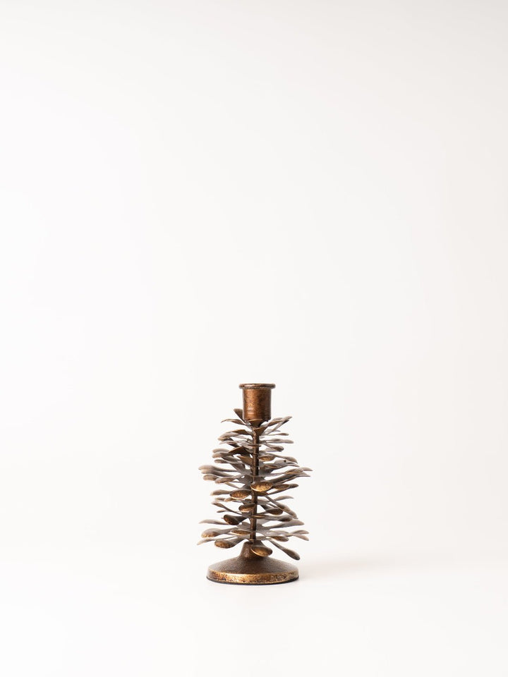 Small Metal Pinecone Taper Holder - Heyday