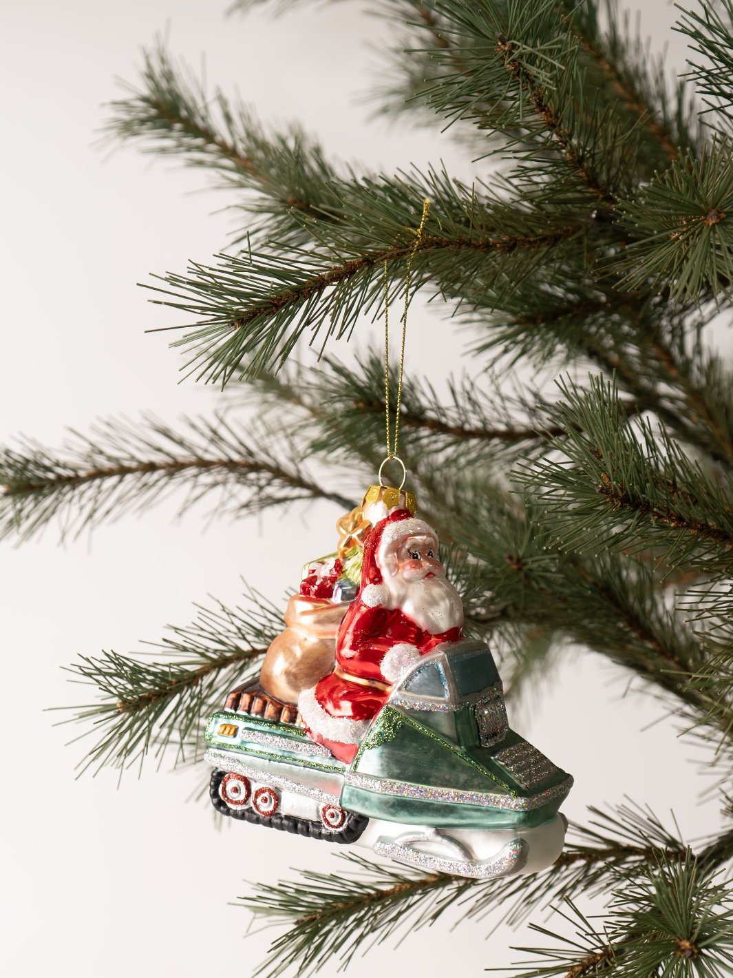 Snowmobile Santa Ornament - Heyday