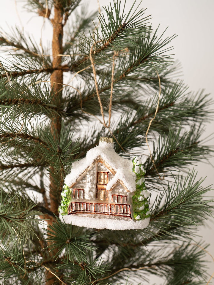 Snowy Cabin Ornament - Heyday
