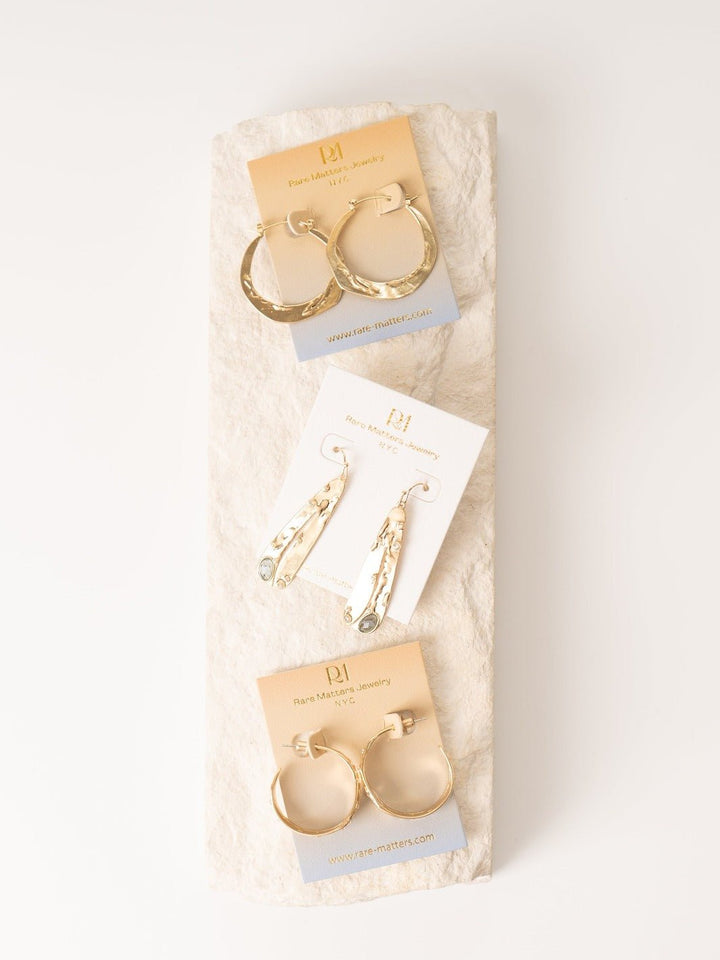 Sprinkled Stones Hoop Earrings - Heyday