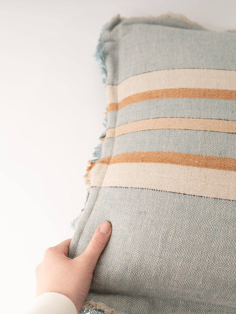 Square Stripe Linen Pillow - Heyday