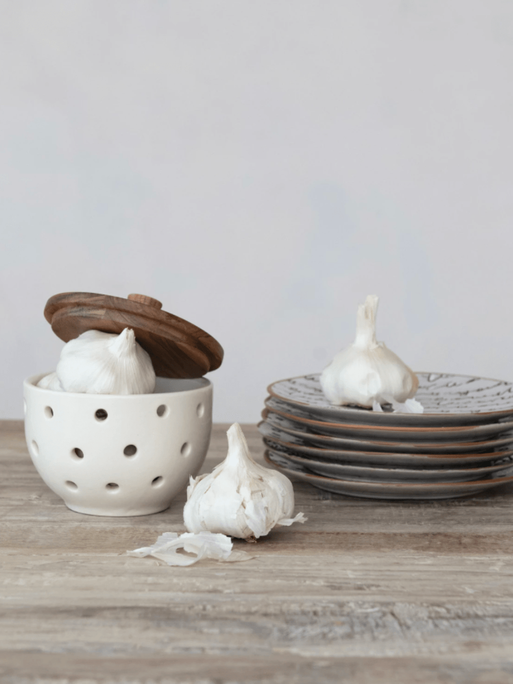 Stoneware Onion and Garlic Keeper - Heyday