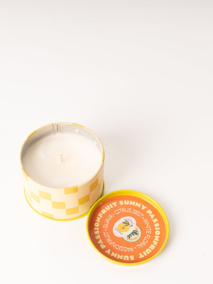 Sunny Passionfruit Tin Candle - Heyday