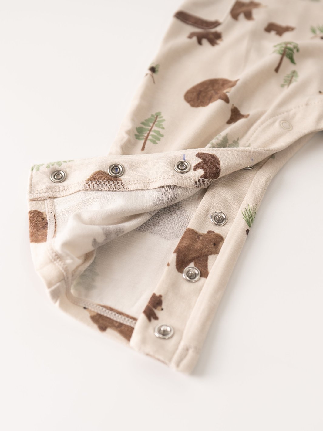 Sweet Brown Bears Snap Baby Romper - Heyday