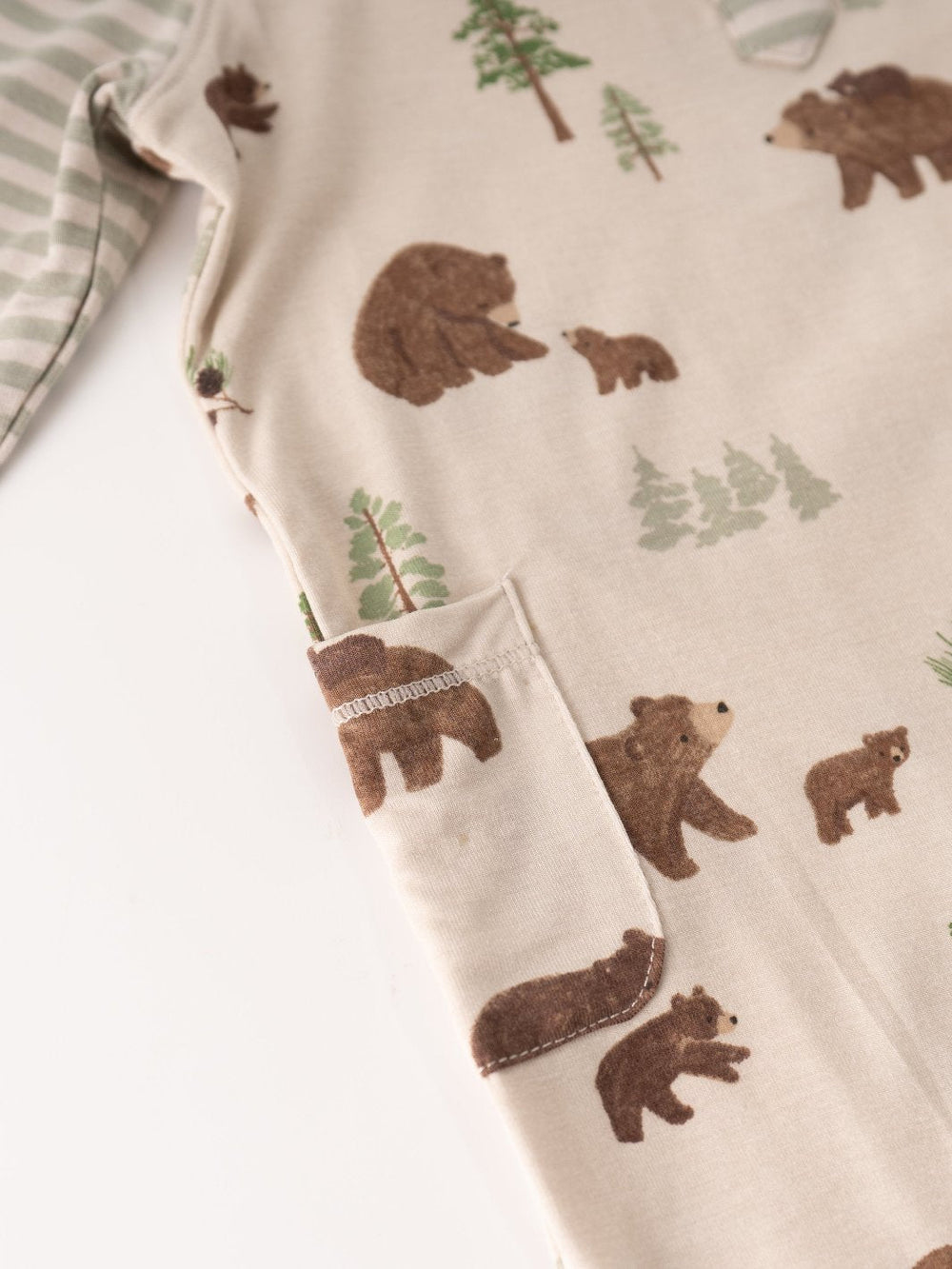 Sweet Brown Bears Snap Baby Romper - Heyday