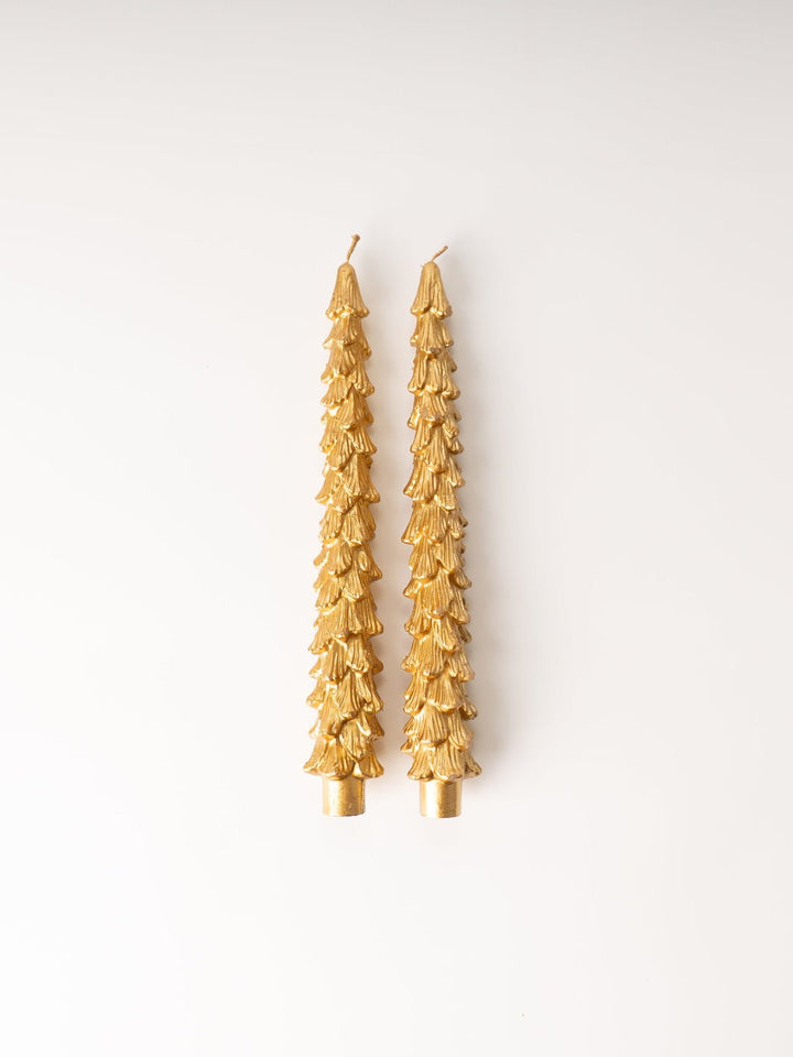 Tall Gold Tree Taper Candles - Heyday