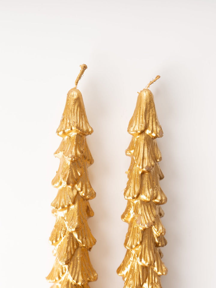 Tall Gold Tree Taper Candles - Heyday