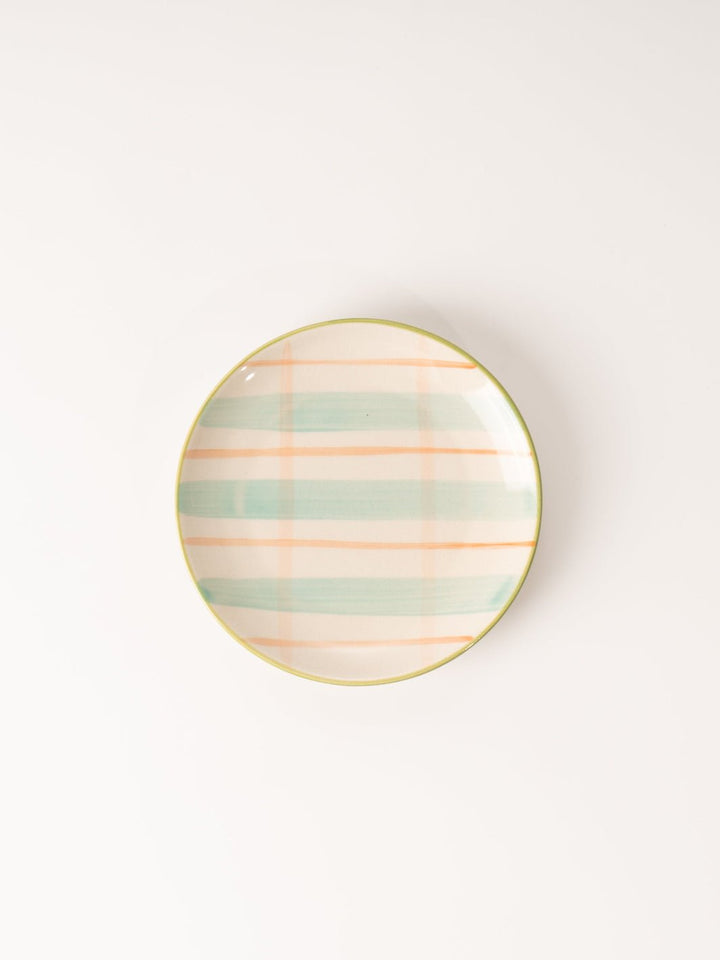 Teal Stripe Small Plate - Heyday