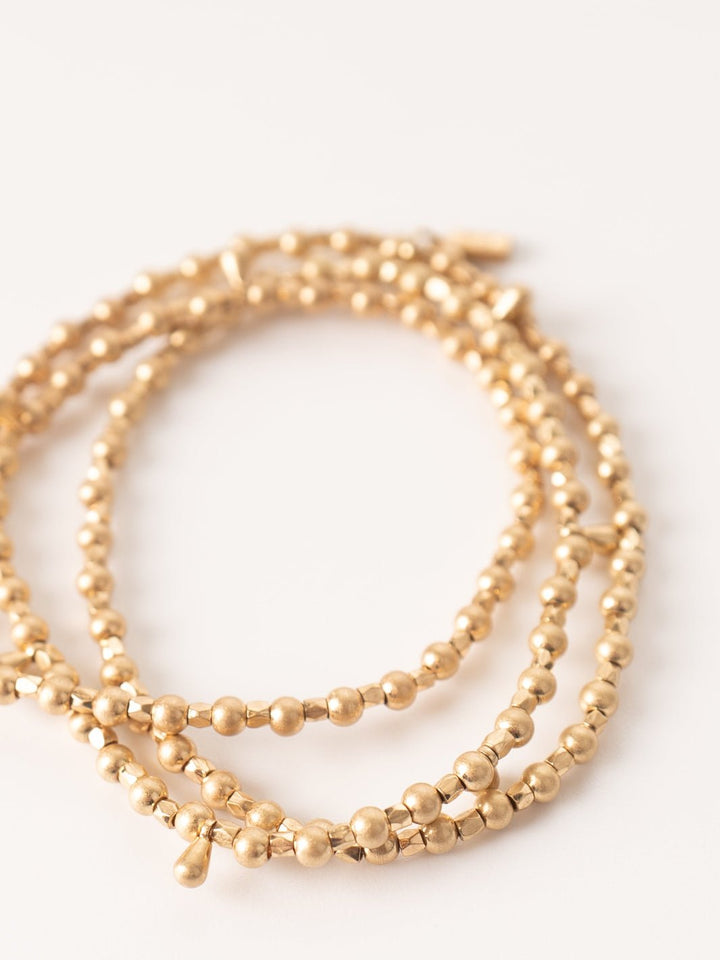 Teardrop Gold Metal Wrap Bracelet - Heyday