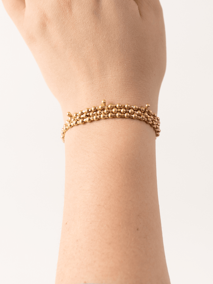 Teardrop Gold Metal Wrap Bracelet - Heyday