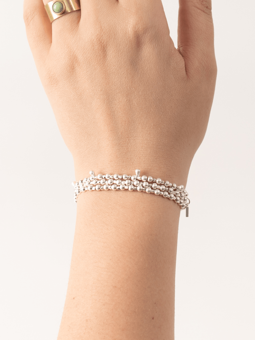 Teardrop Silver Metal Wrap Bracelet - Heyday