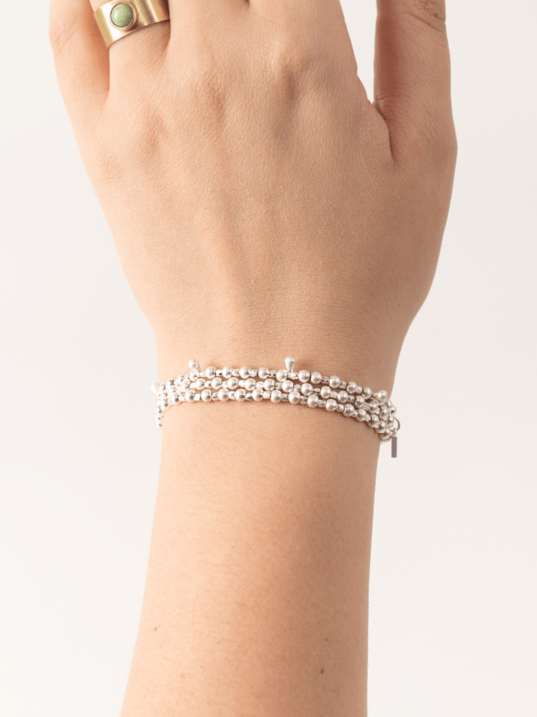 Teardrop Silver Metal Wrap Bracelet - Heyday