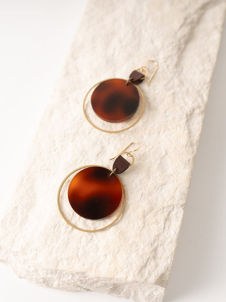 Tobacco Full Moon Earrings - Heyday