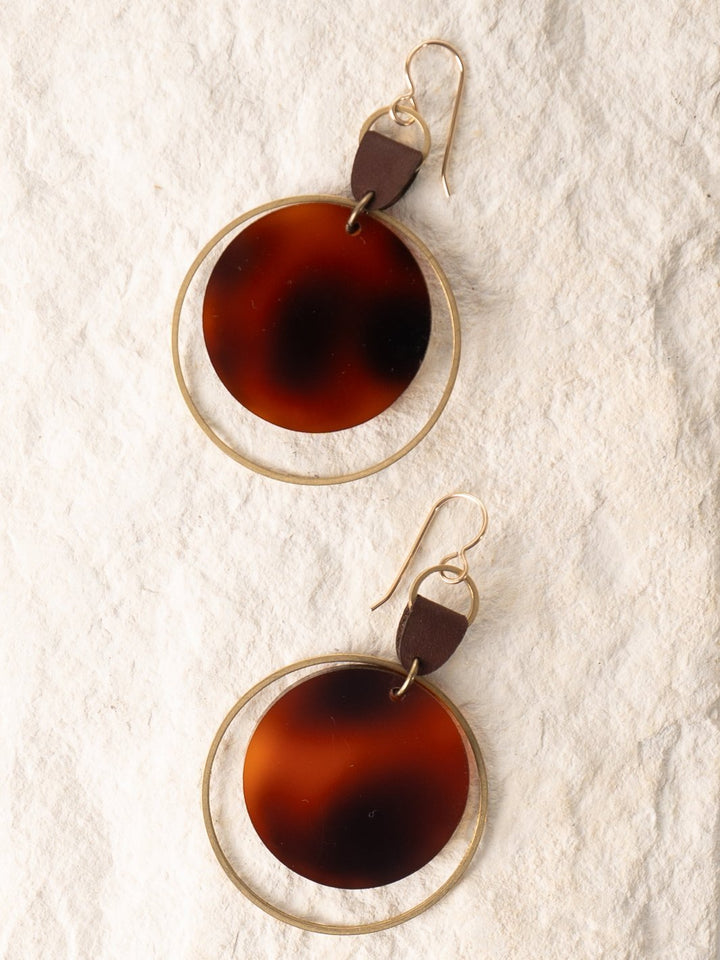 Tobacco Full Moon Earrings - Heyday