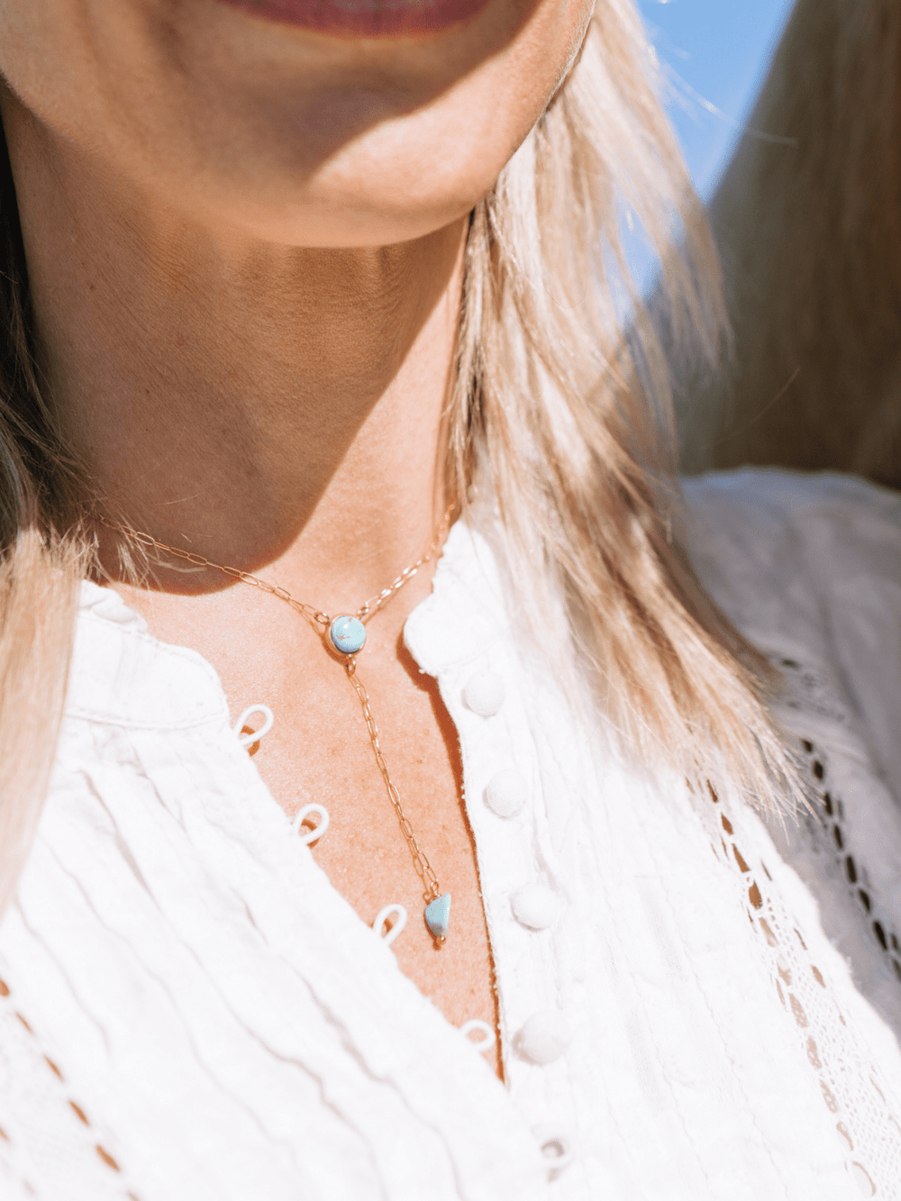 Turquoise Lariat Necklace - Heyday
