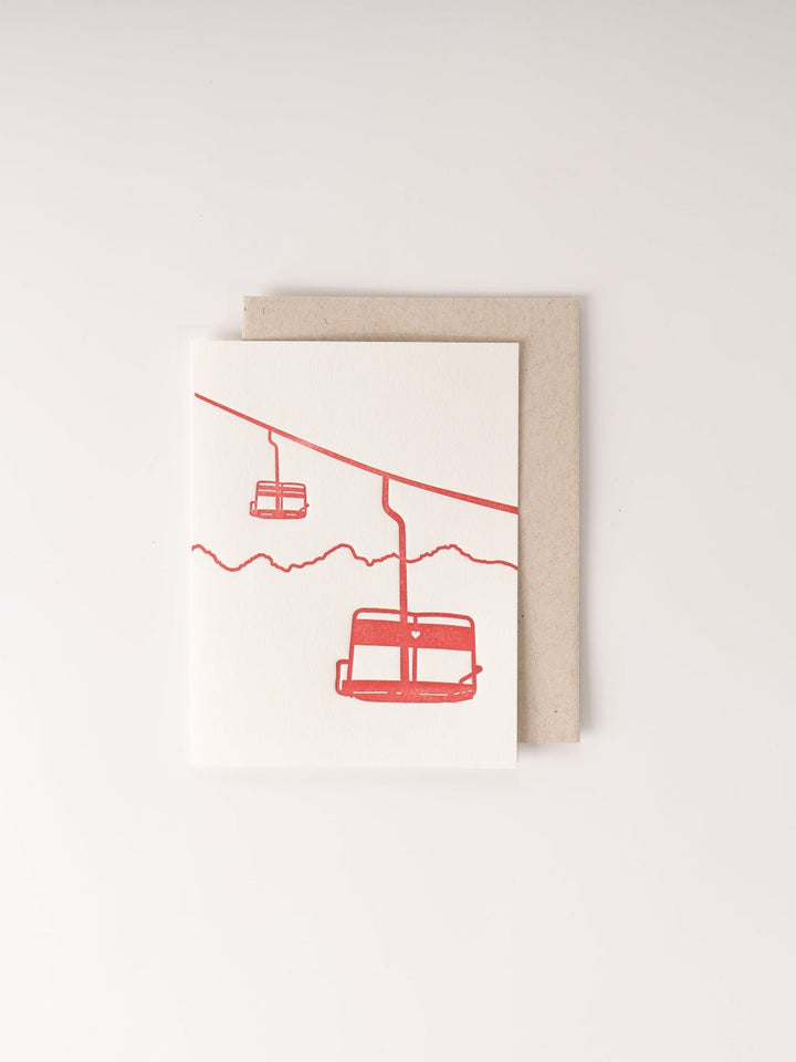 Two - Seater Red Lift Chair Card - Heyday