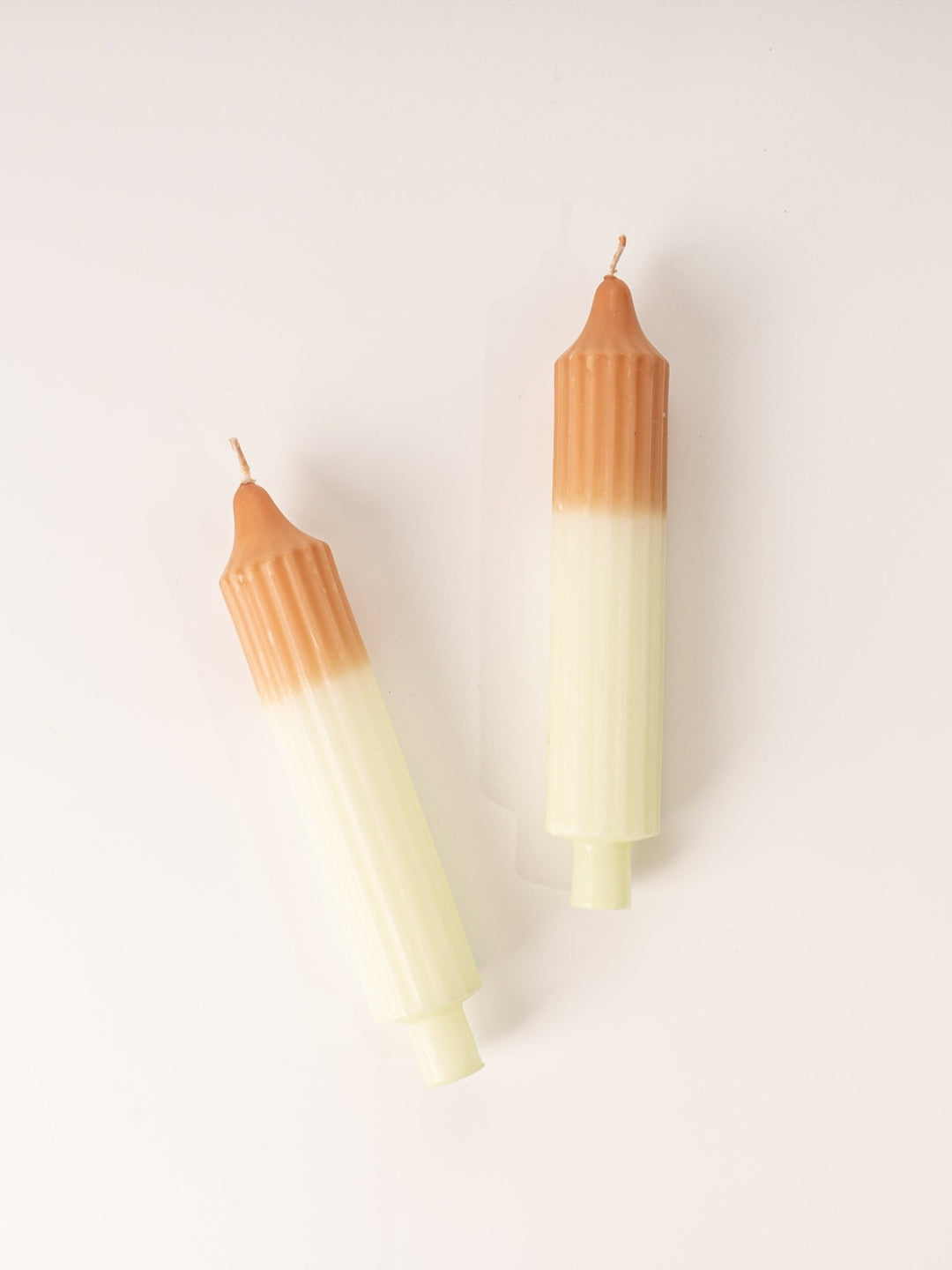 Two - Tone Pleated Taper Candles - Heyday