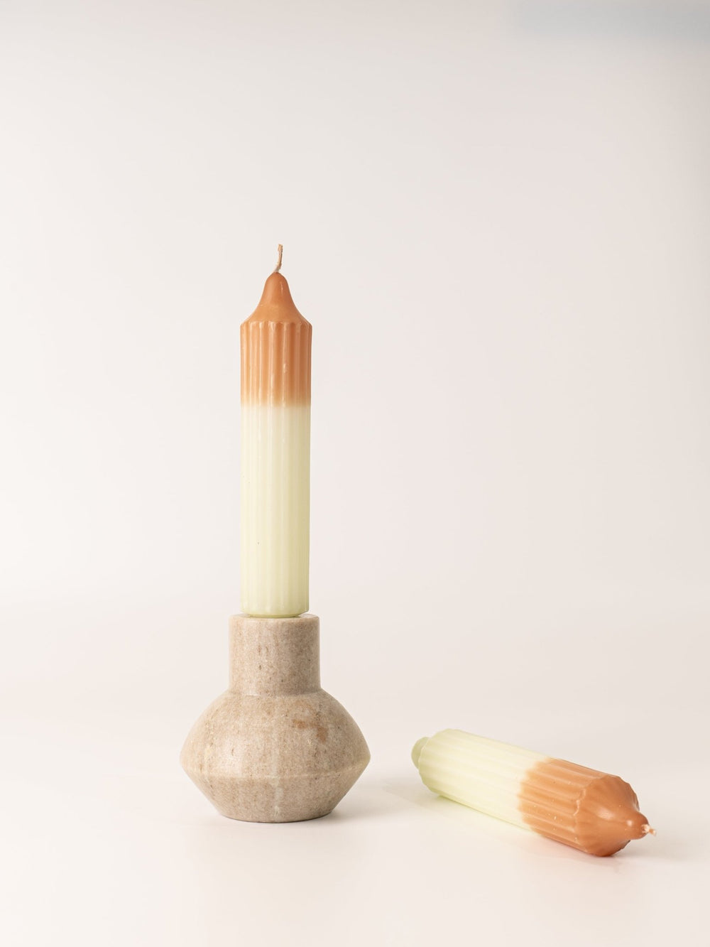 Two - Tone Pleated Taper Candles - Heyday