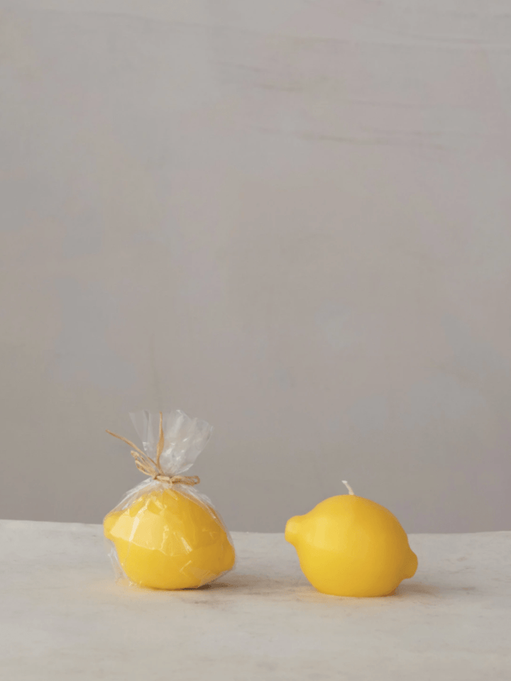 Unscented Lemon Shaped Candle - Heyday