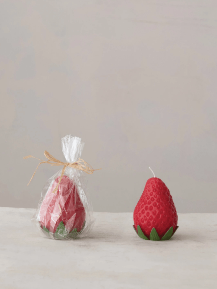 Unscented Strawberry Shaped Candle - Heyday