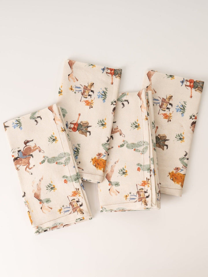 Vintage Cowboy Napkin Set - Heyday