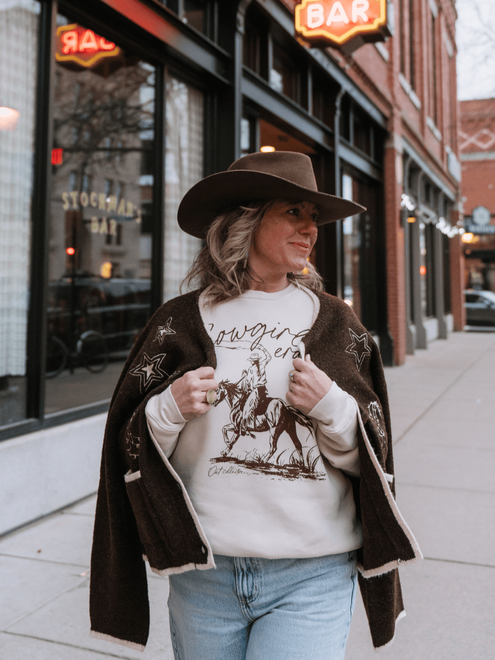 Vintage White Cowgirl Era Sweatshirt - Heyday