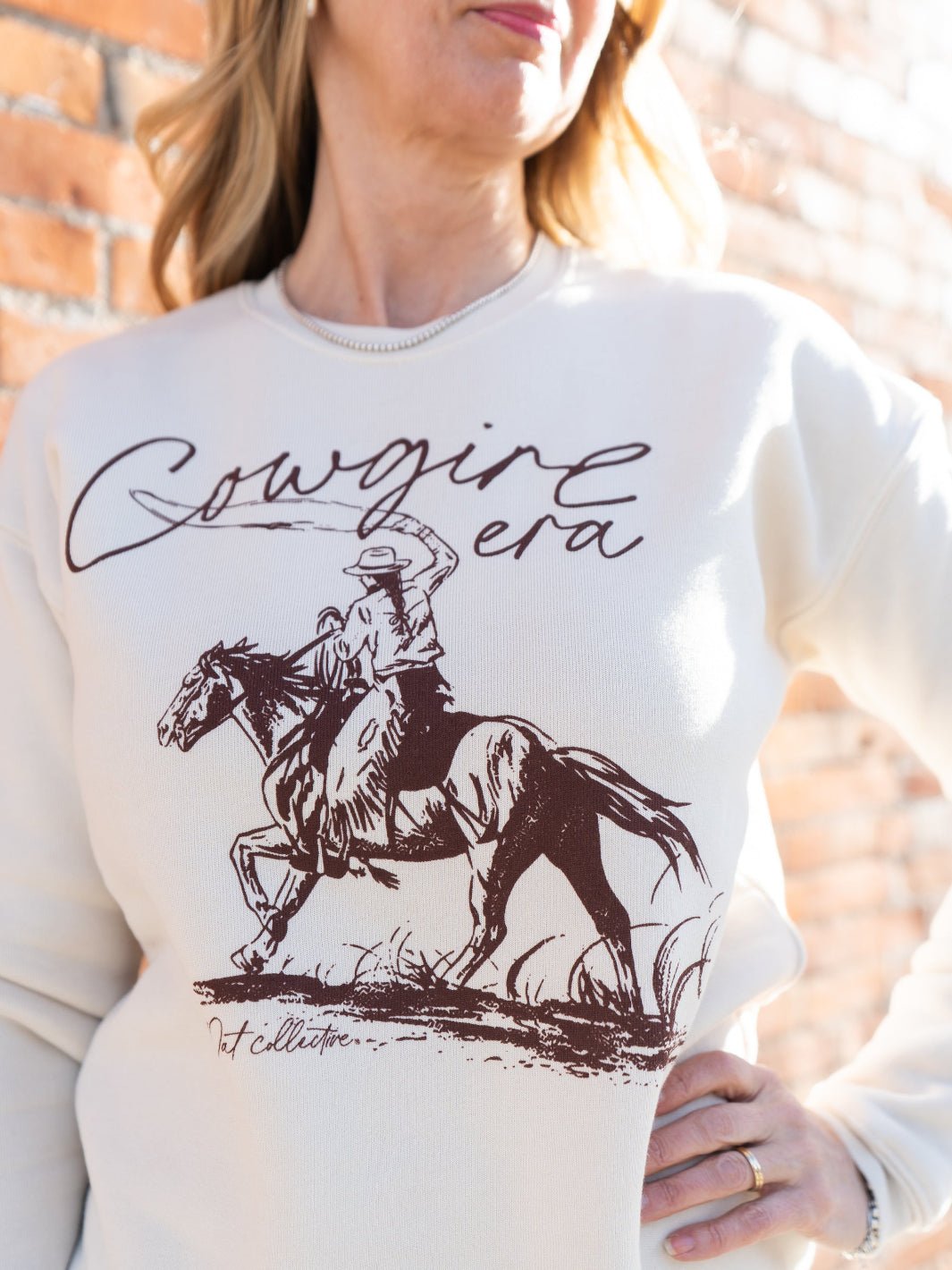 Vintage White Cowgirl Era Sweatshirt - Heyday