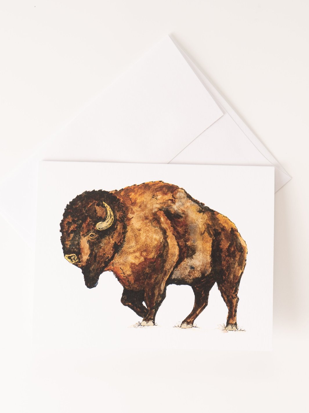 Watercolor Buffalo Greeting Card - Heyday