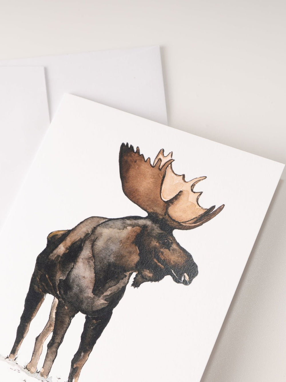 Watercolor Moose Greeting Card - Heyday