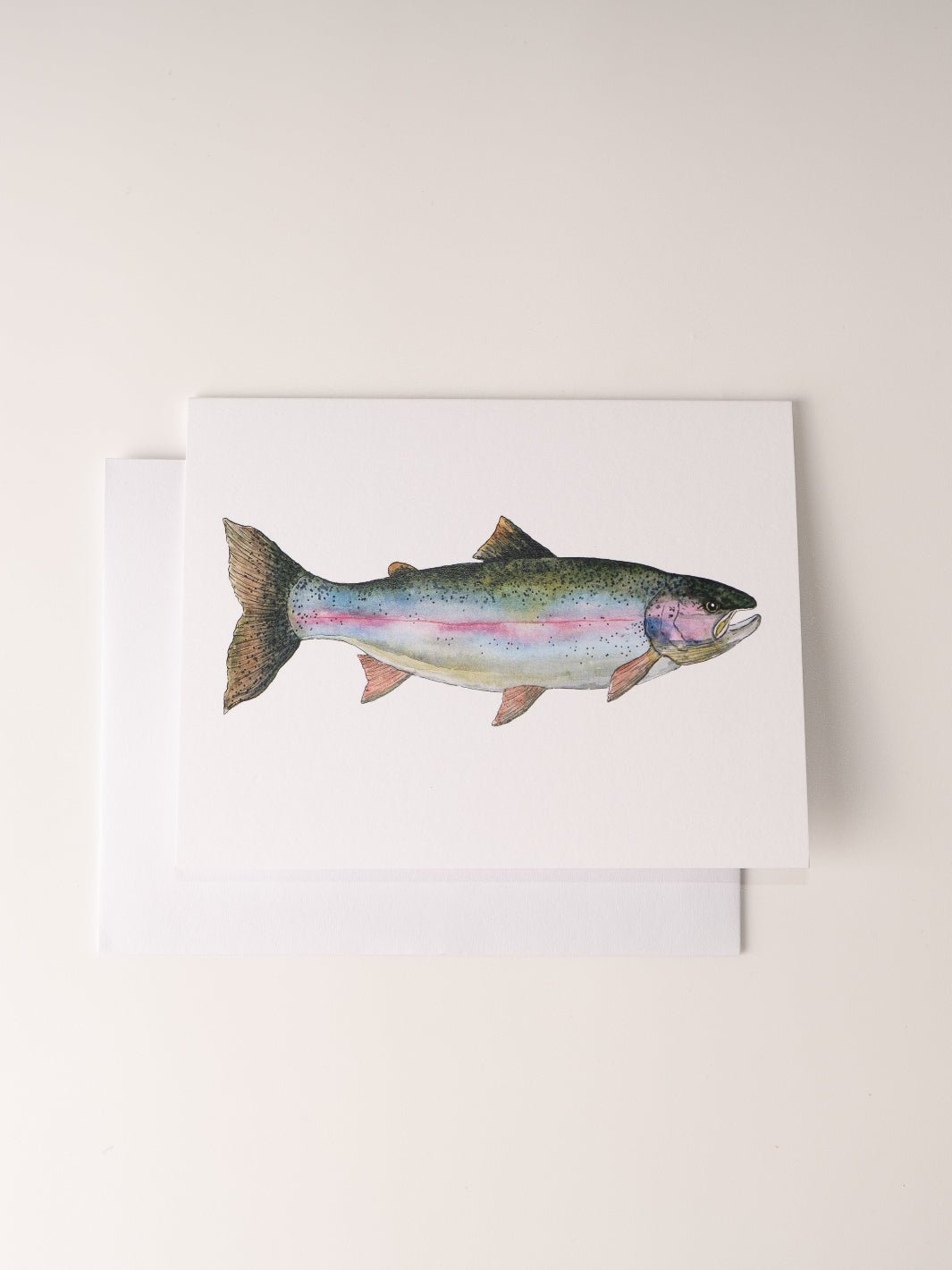Watercolor Rainbow Trout Greeting Card - Heyday