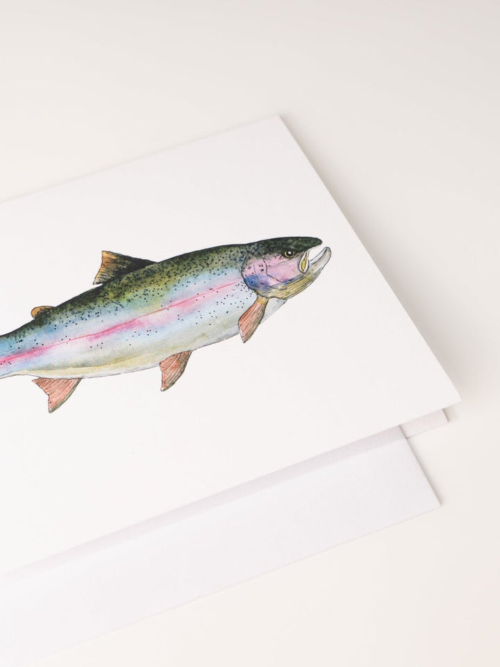 Watercolor Rainbow Trout Greeting Card - Heyday