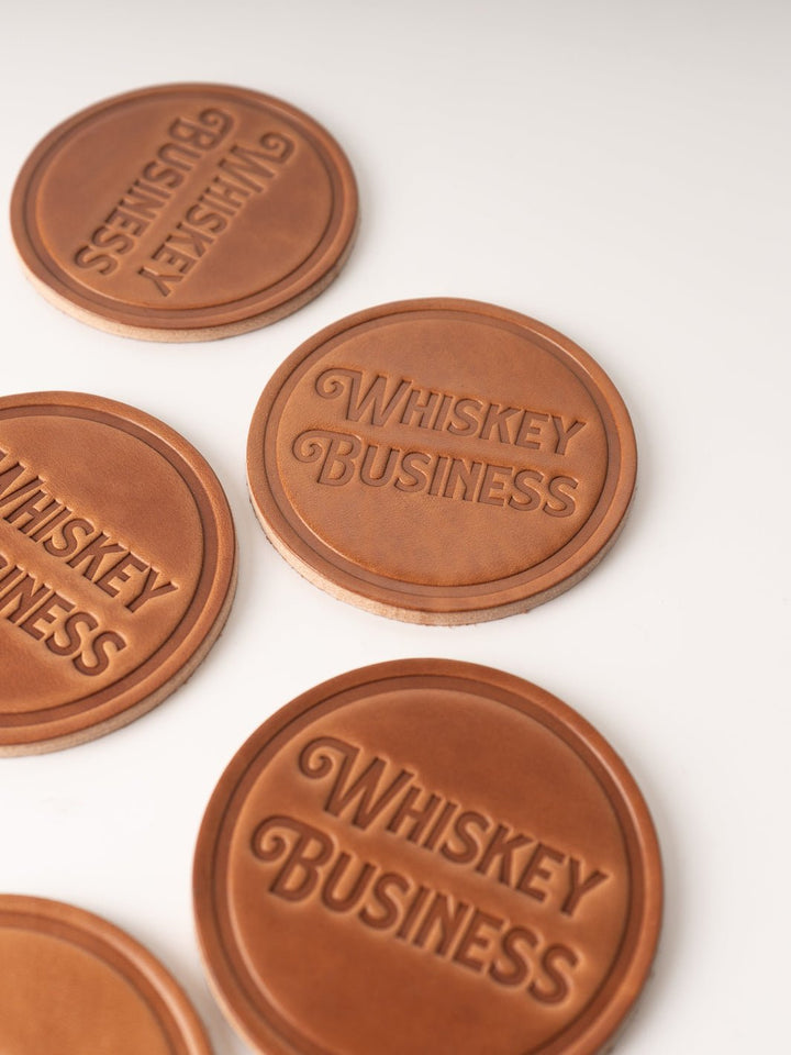 Whiskey Business Leather Coaster - Heyday