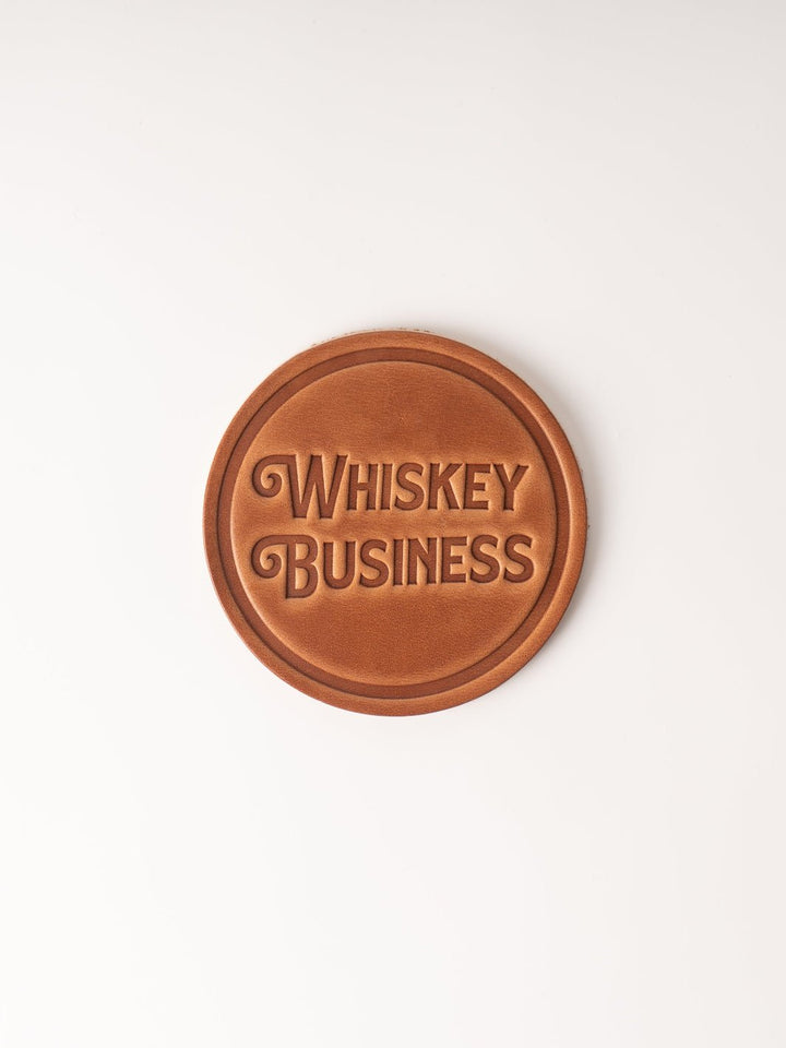 Whiskey Business Leather Coaster - Heyday