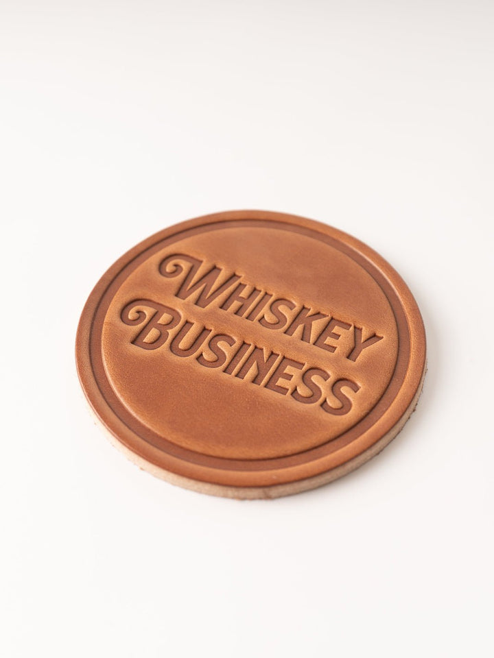 Whiskey Business Leather Coaster - Heyday