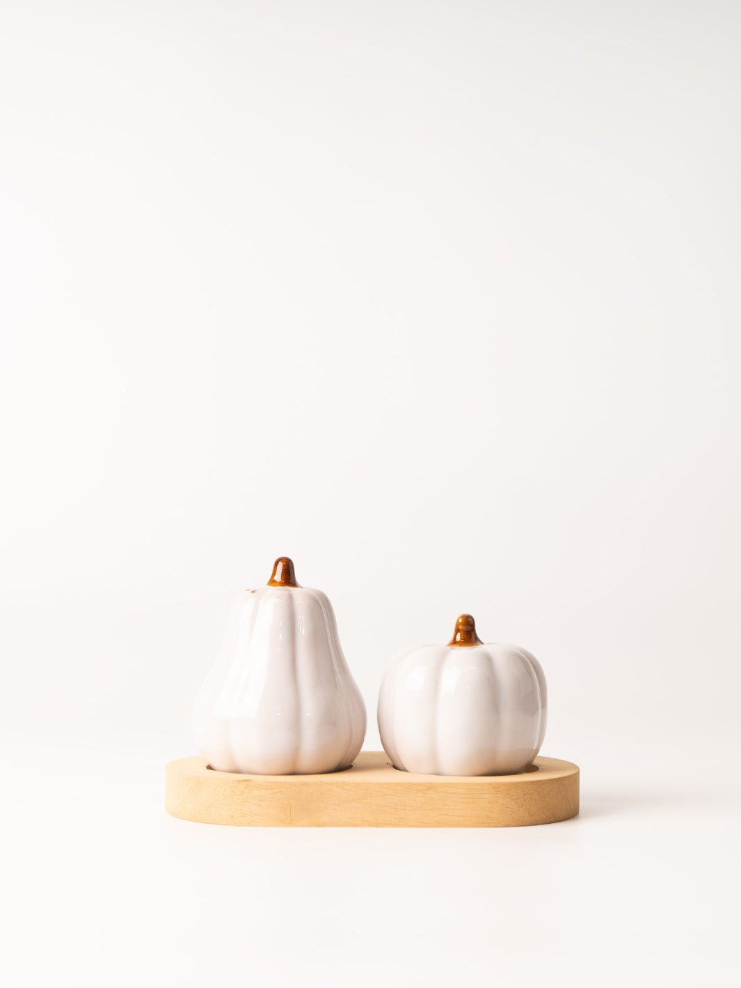 White Pumpkin Salt and Pepper Shakers - Heyday