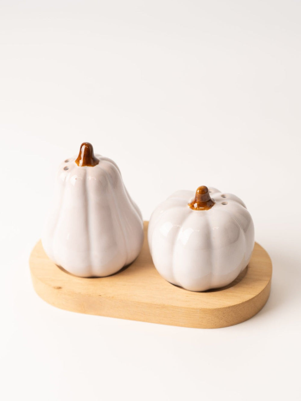 White Pumpkin Salt and Pepper Shakers - Heyday