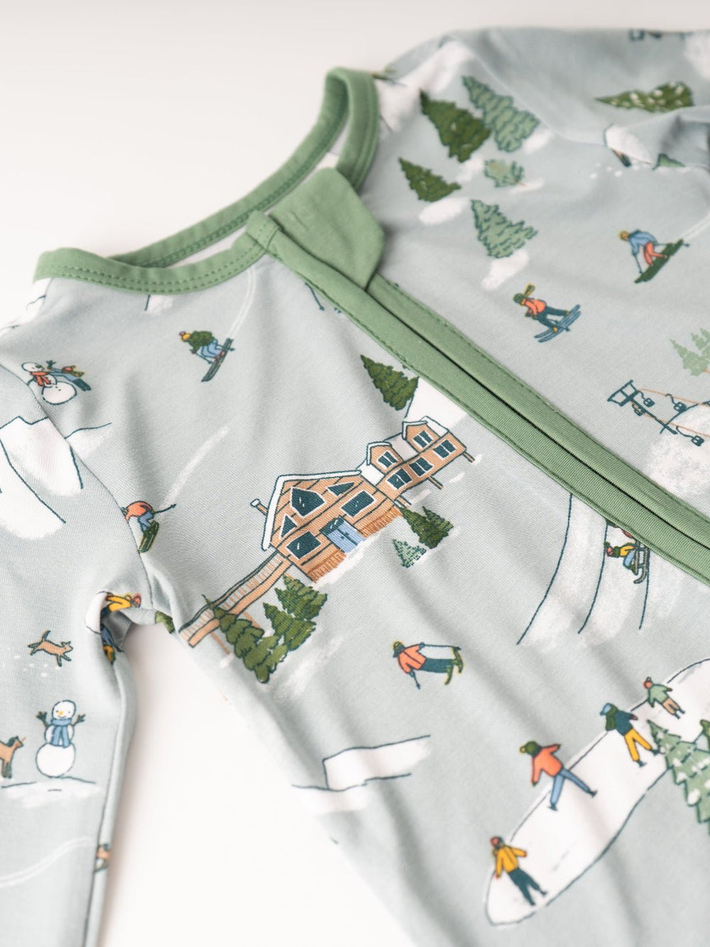 Winter Skiers Zipper Romper - Heyday