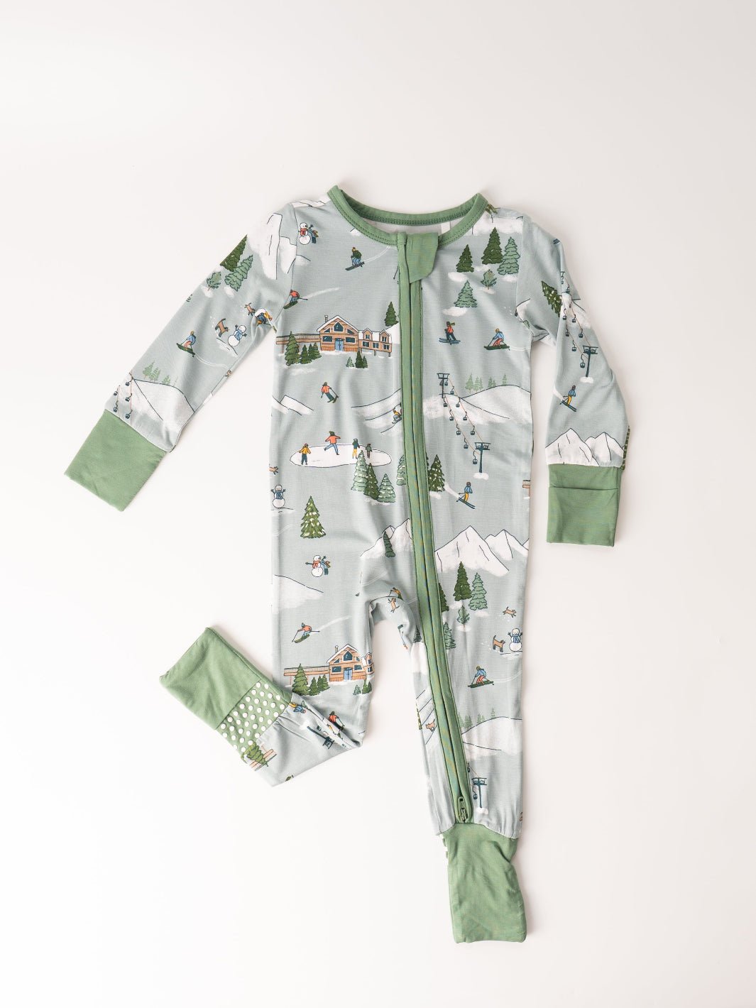 Winter Skiers Zipper Romper - Heyday